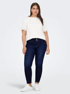 CARANNA Wysoka talia Krój skinny Do kostek Jeans