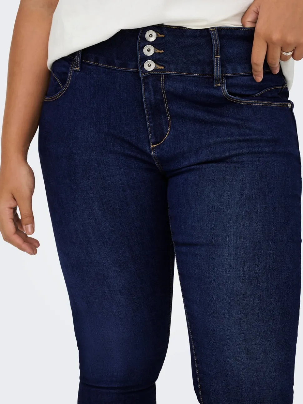 CARANNA Wysoka talia Krój skinny Do kostek Jeans