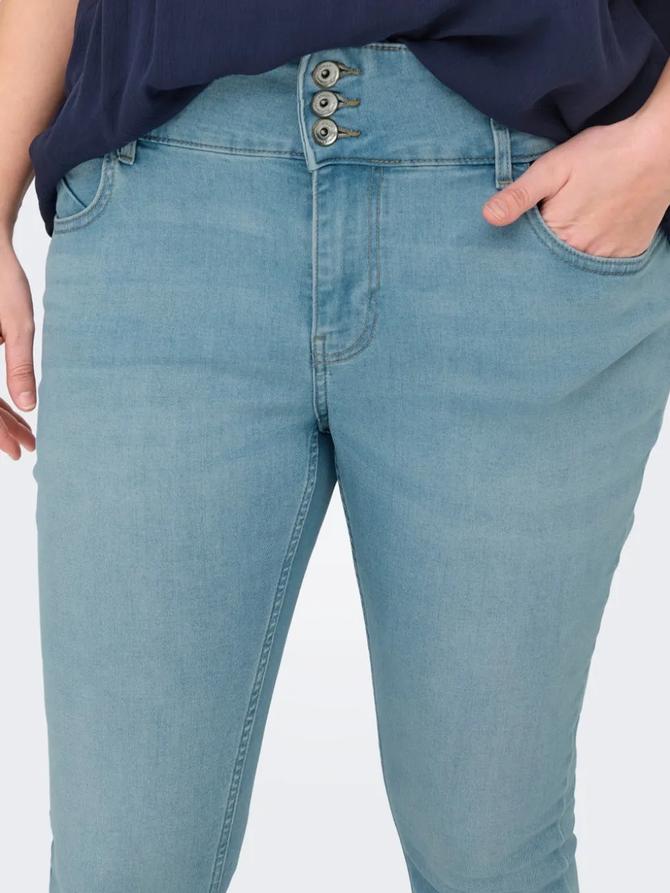 CARANNA Wysoka talia Krój skinny Do kostek Jeans