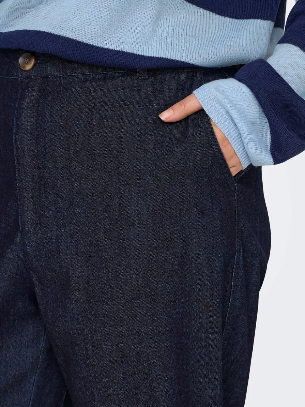 CARASHBY Krój prosty Skrócony Jeans