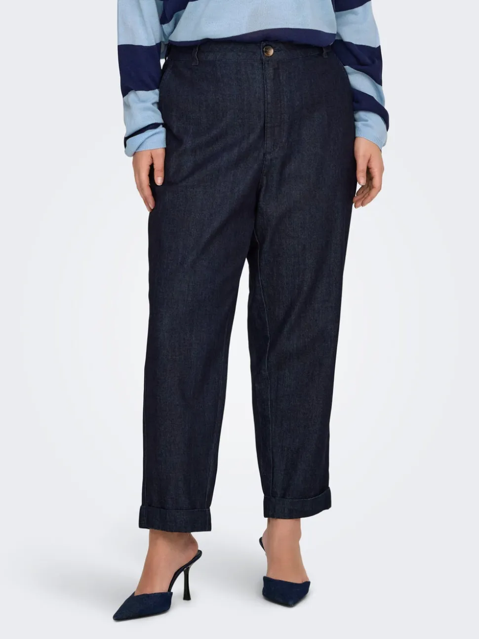 CARASHBY Krój prosty Skrócony Jeans