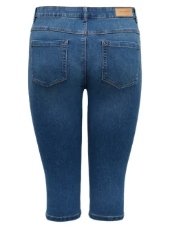 CARAUGUSTA Wysoka talia Krój skinny Jeansowe szorty