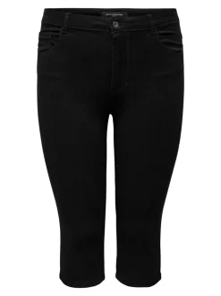 CARAUGUSTA Wysoka talia Krój skinny Jeansowe szorty
