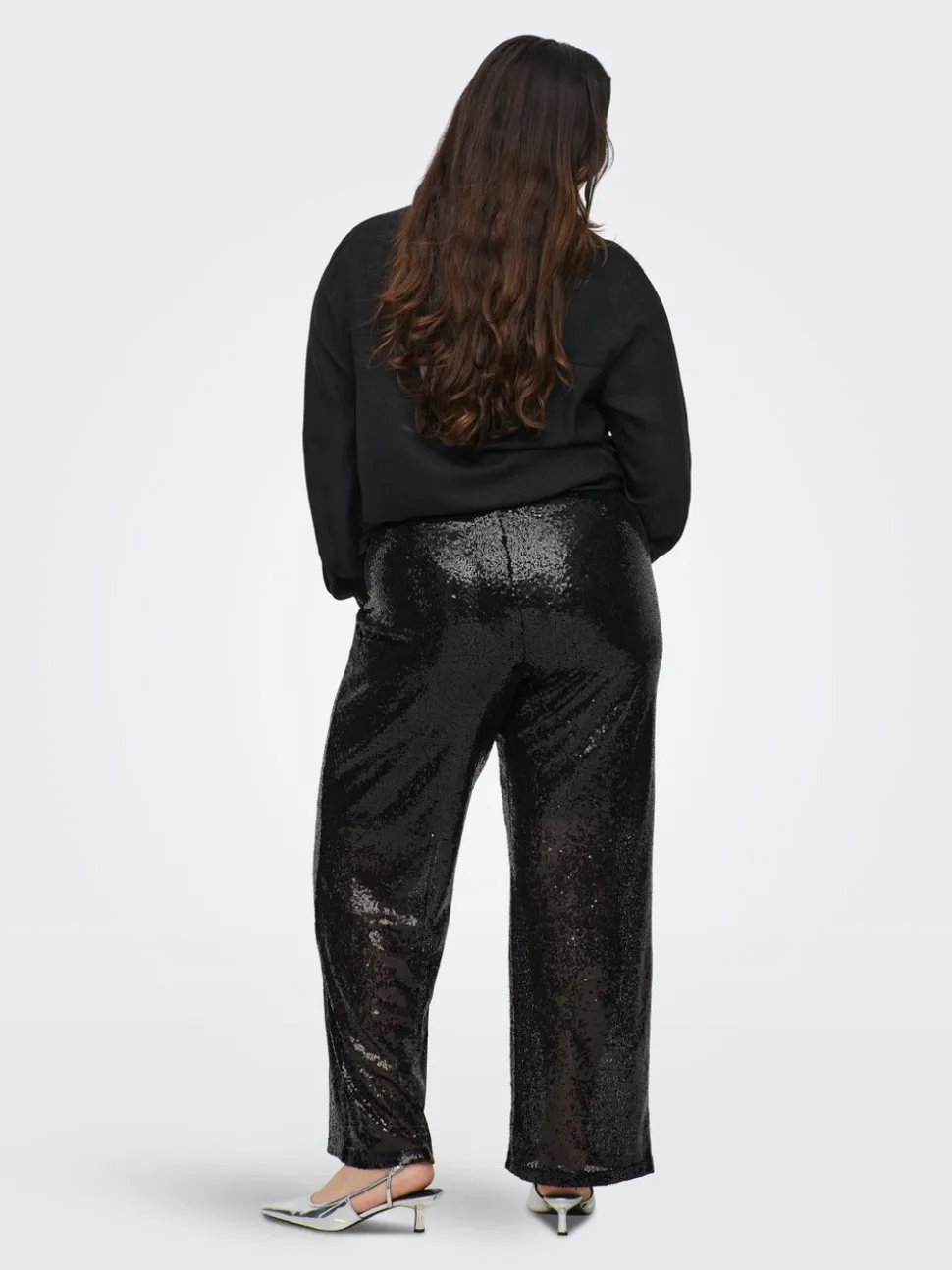 CARBECCA Krój wide leg Spodnie