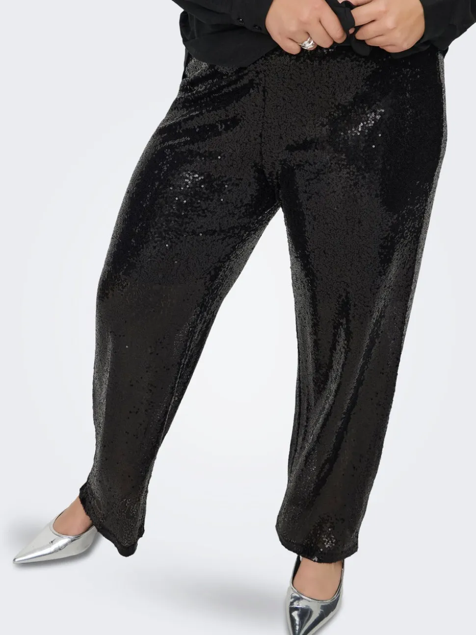 CARBECCA Krój wide leg Spodnie