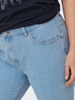 -CARHUSH Średnia talia Krój skinny Do kostek Jeans