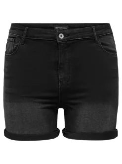 CARLAOLA Wysoka talia Krój skinny Jeansowe szorty