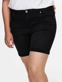 CARLAOLA Wysoka talia Krój skinny Jeansowe szorty
