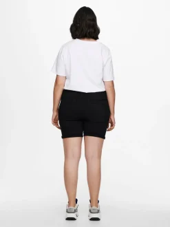 CARLAOLA Wysoka talia Krój skinny Jeansowe szorty