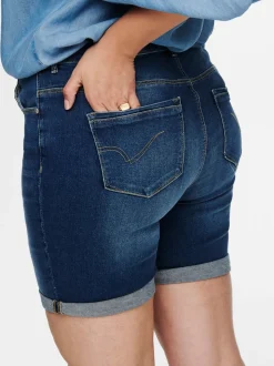 CARLAOLA Wysoka talia Krój skinny Jeansowe szorty