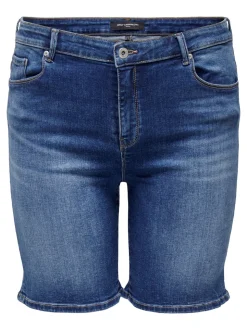CARLAOLA Wysoka talia Krój skinny Jeansowe szorty