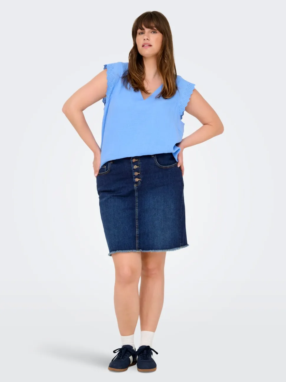 CARWILLY Jeans Spódnica jeansowa Spódnica midi