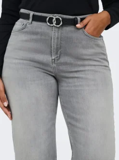 CARWILLY Wysoka talia Krój wide leg Jeans