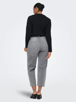 CARWILLY Wysoka talia Krój wide leg Jeans