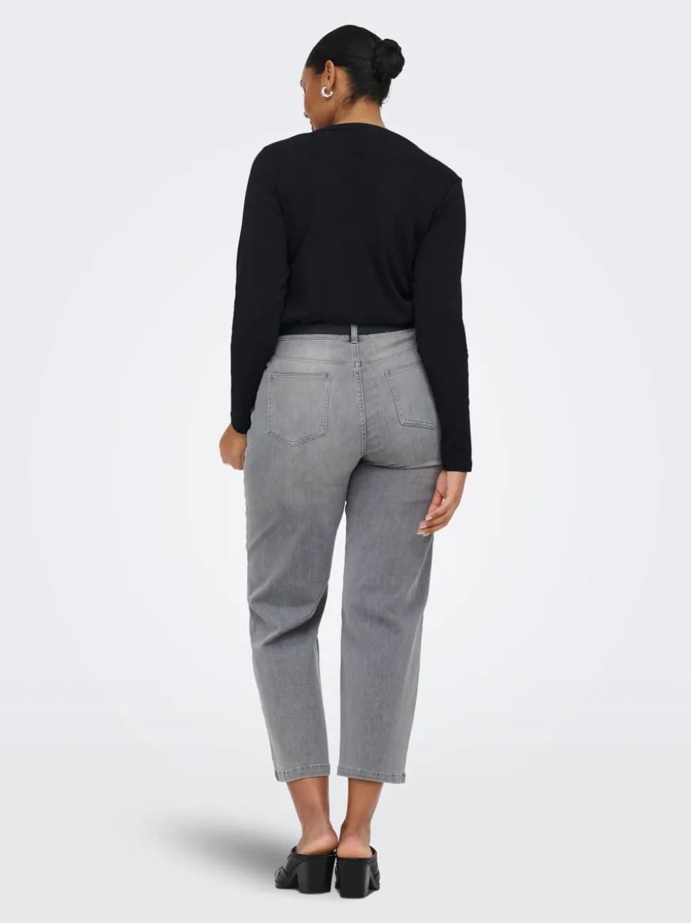 CARWILLY Wysoka talia Krój wide leg Jeans