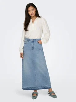 JDYBELLA Jeans Spódnica jeansowa Długa spódnica