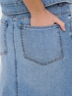 JDYMOON Jeans Spódnica jeansowa Spódnica midi