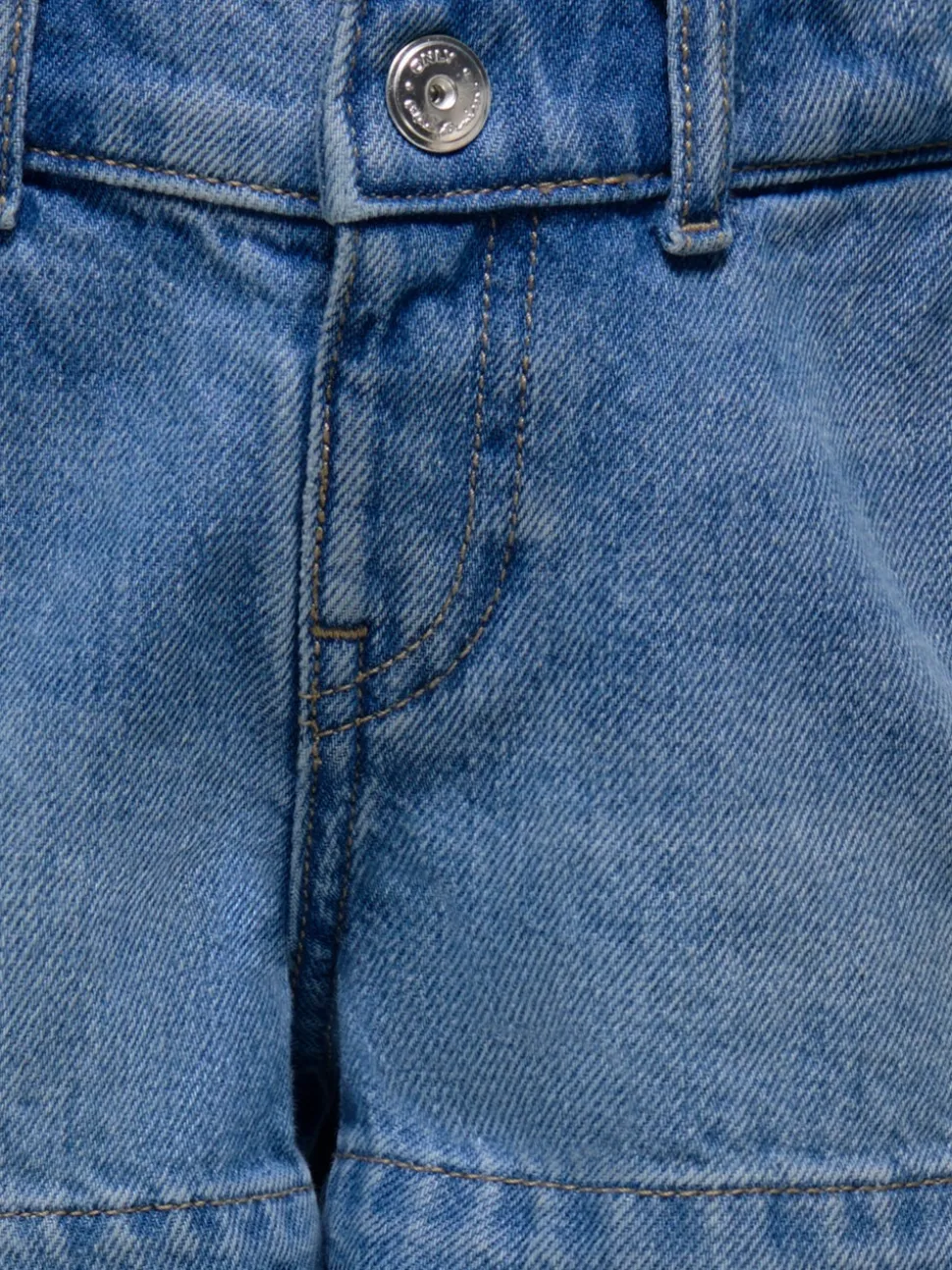 KMGCOMET Średnia talia Krój wide leg Jeansowe szorty