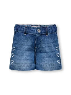 KMGCOMET Średnia talia Krój wide leg Jeansowe szorty