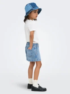 KMGCOMET Średnia talia Krój wide leg Jeansowe szorty