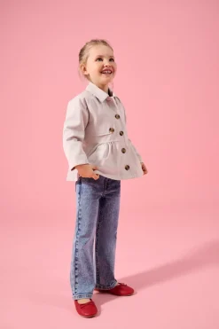 KMGJUICY Średnia talia Krój wide leg Jeans