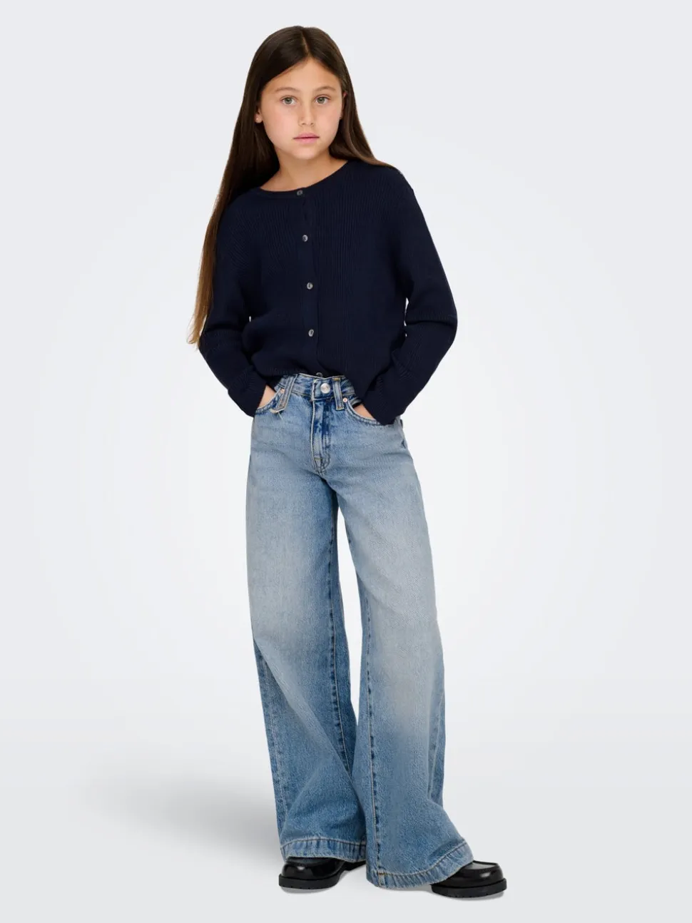 KOGBROOME Wysoka talia Krój wide leg Jeans
