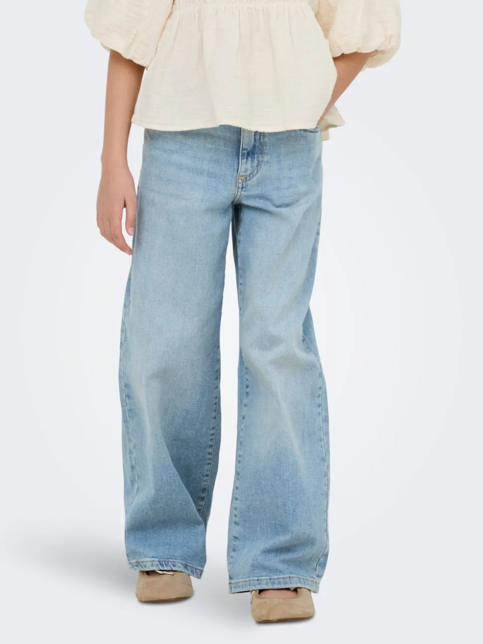 KOGBROOME Wysoka talia Krój wide leg Jeans