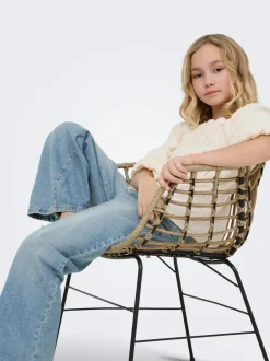 KOGBROOME Wysoka talia Krój wide leg Jeans