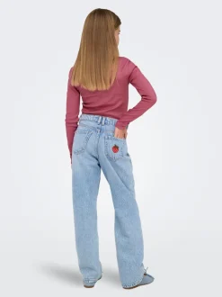 KOGDAD Średnia talia Krój prosty Jeans