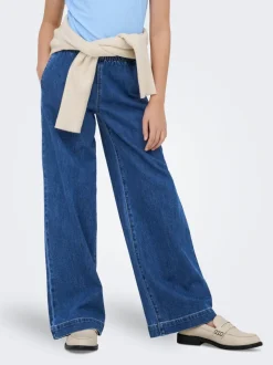 KOGDEIA Wysoka talia Krój wide leg Jeans