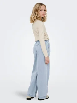 KOGDEIA Wysoka talia Krój wide leg Jeans