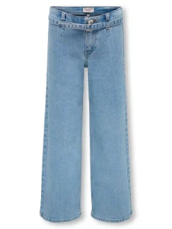 KOGFREE Średnia talia Krój wide leg Jeans