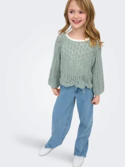 KOGFREE Średnia talia Krój wide leg Jeans