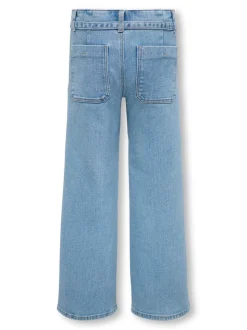 KOGFREE Średnia talia Krój wide leg Jeans