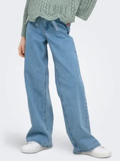 KOGFREE Średnia talia Krój wide leg Jeans