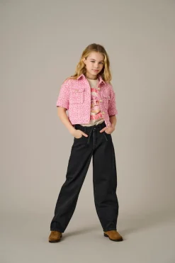 KOGGIANNA Średnia talia Krój balonowy Do kostek Jeans
