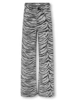 KOGHOPE Wysoka talia Krój wide leg Jeans