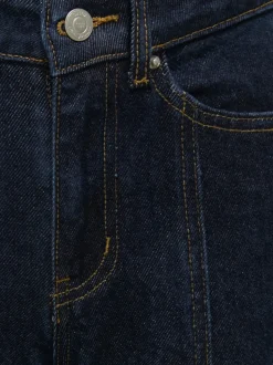 KOGHOPE Wysoka talia Krój wide leg Do kostek Jeans