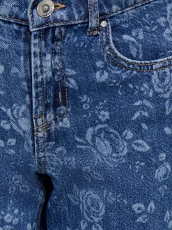 KOGHOPE Wysoka talia Krój wide leg Do kostek Jeans