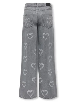 KOGLUMI Wysoka talia Krój wide leg Jeans