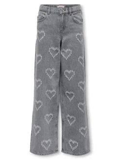 KOGLUMI Wysoka talia Krój wide leg Jeans