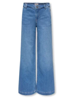 KOGNEW Średnia talia Krój wide leg Jeans