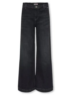 KOGNEW Średnia talia Krój wide leg Jeans