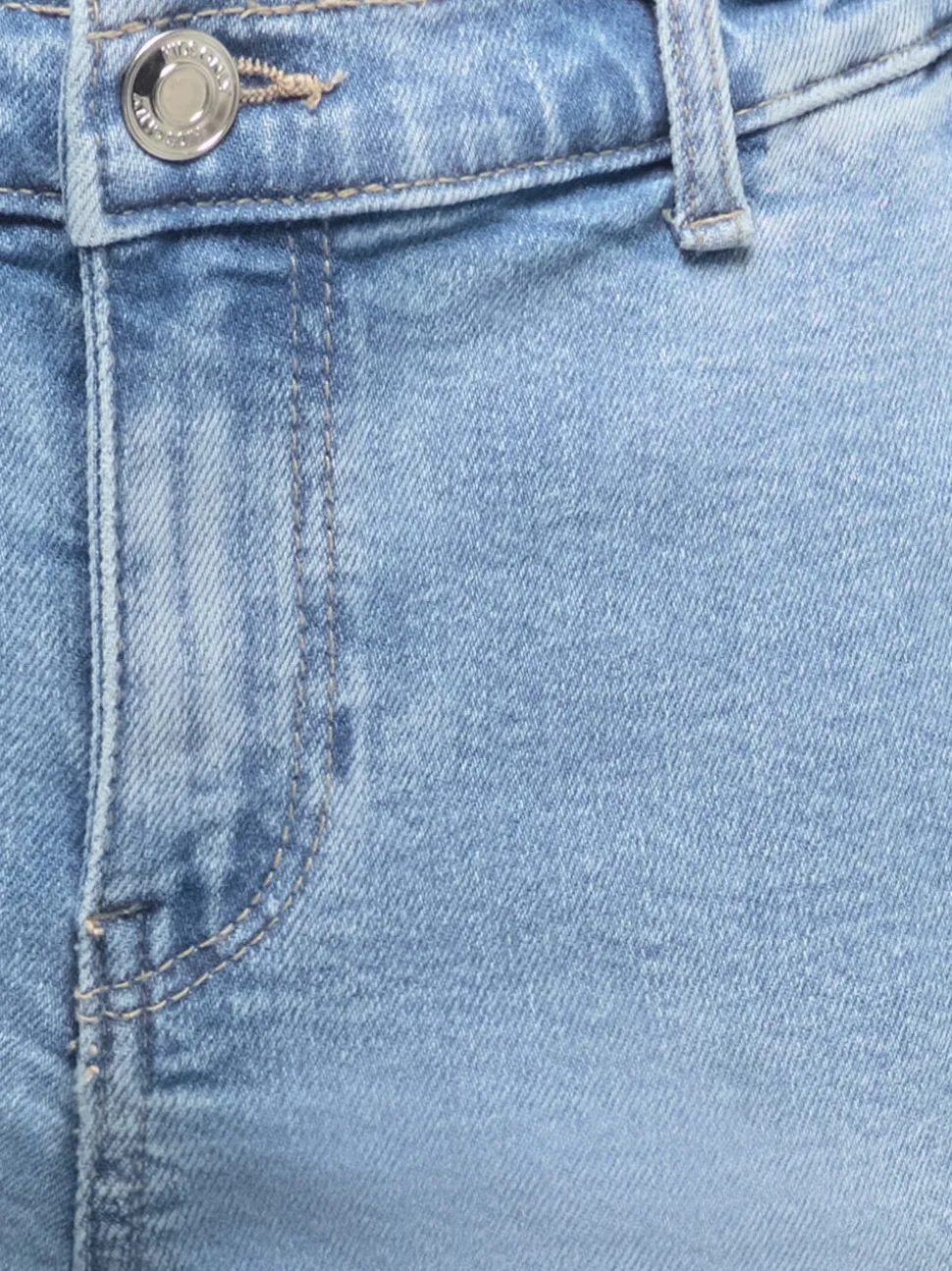 KOGNEW Średnia talia Krój wide leg Jeans