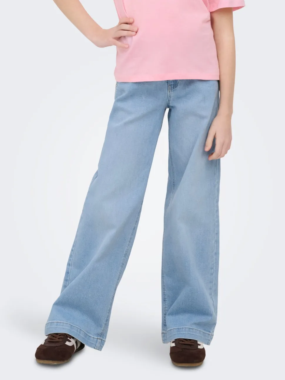KOGNEW Średnia talia Krój wide leg Jeans
