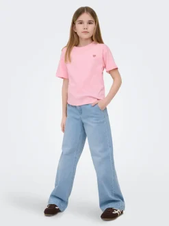 KOGNEW Średnia talia Krój wide leg Jeans