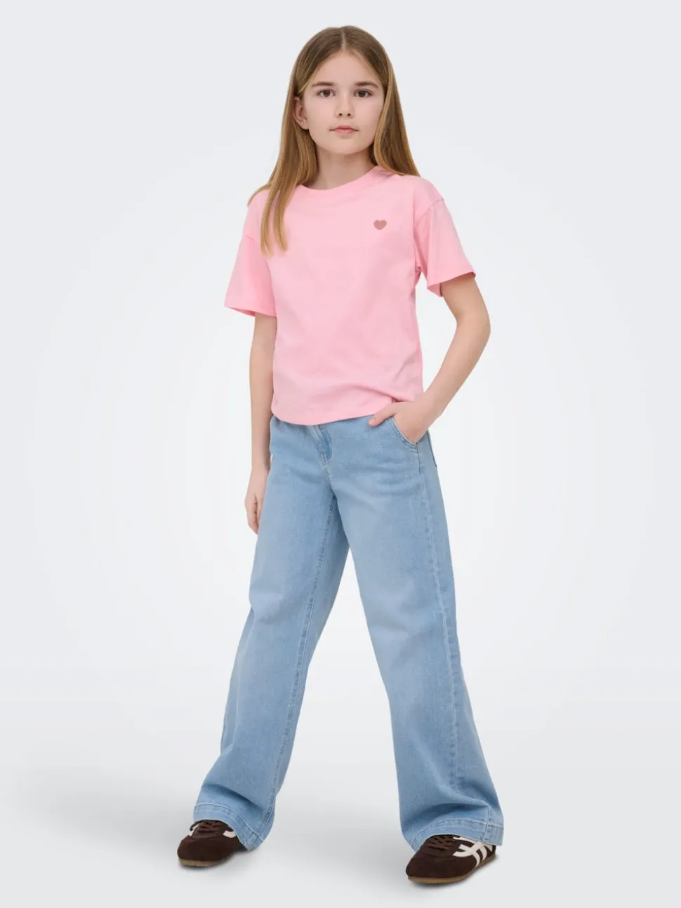KOGNEW Średnia talia Krój wide leg Jeans