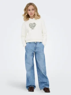 KOGPALMA Średnia talia Krój wide leg Jeans