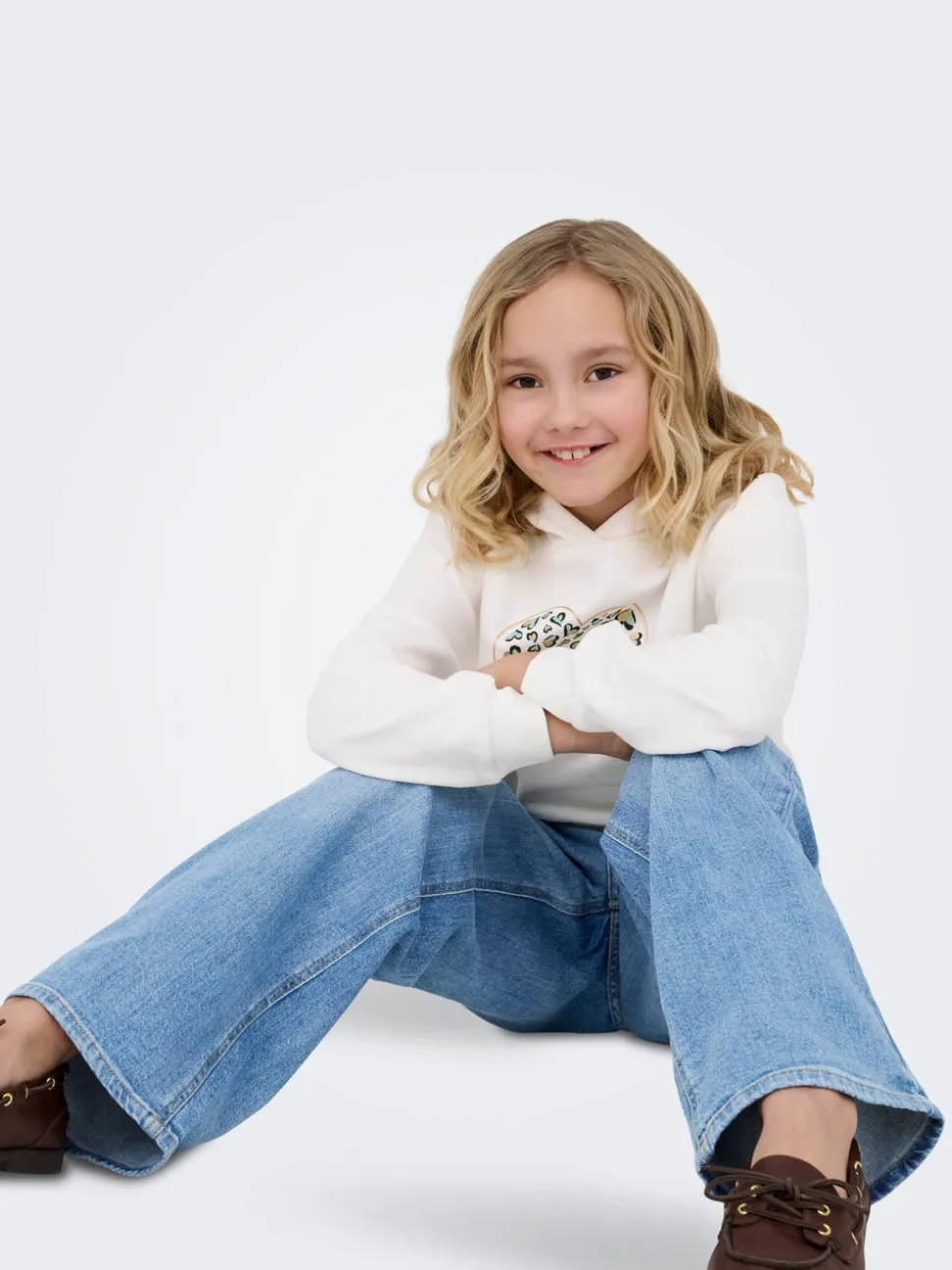 KOGPALMA Średnia talia Krój wide leg Jeans
