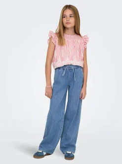 KOGYASMIN Średnia talia Krój wide leg Jeans